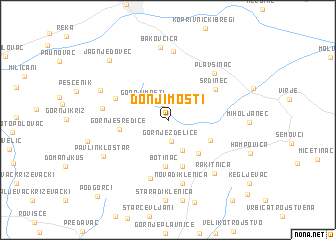 map of Donji Mosti