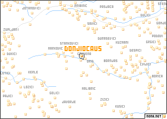 map of Donji Očauš