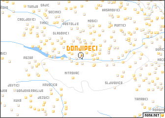 map of Donji Peći