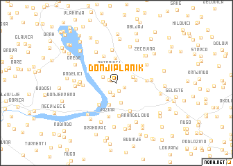 map of Donji Planik