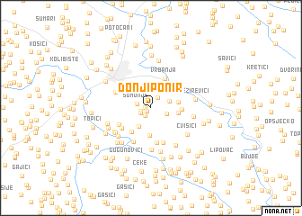 map of Donji Ponir