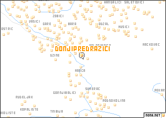 map of Donji Predražići