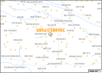 map of Donji Zebanec
