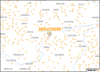 map of Donji Žegar