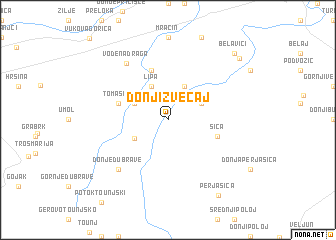 map of Donji Zvečaj