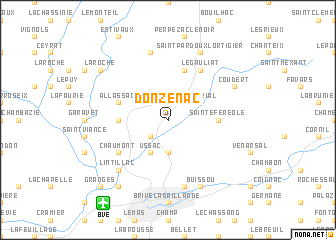 map of Donzenac