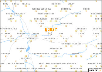 map of Donzy