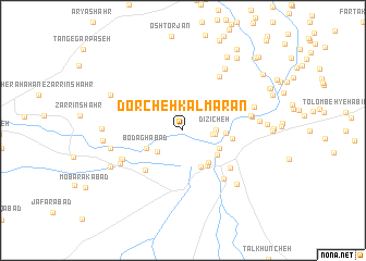 map of Dorcheh Kalmārān