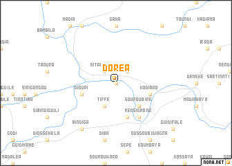 map of Doréa