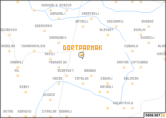 map of Dörtparmak
