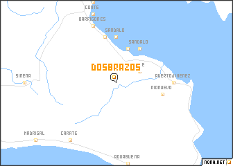 map of Dos Brazos