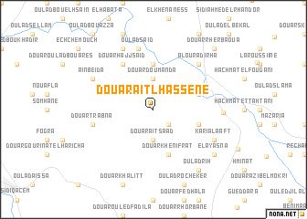 map of Douar Aït Lhassene