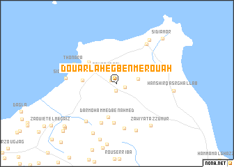 map of Douar Laheg Ben Merouah