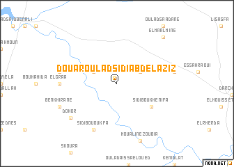 map of Douar Oulad Sidi Abd el Aziz