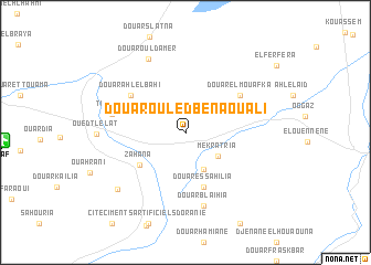 map of Douar Ouled Ben Aouâli