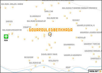 map of Douar Ouled Ben Khada