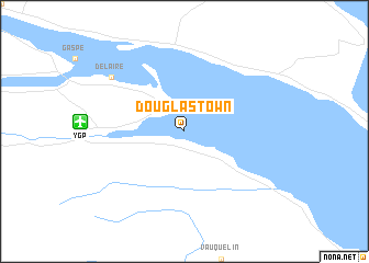 map of Douglastown