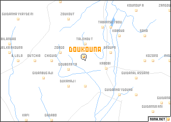 map of Doukouna