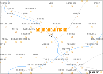 map of Doundodji Tiako