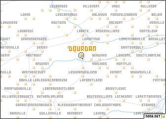 map of Dourdan