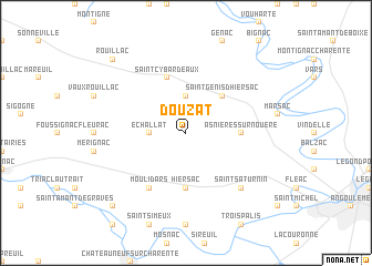 map of Douzat