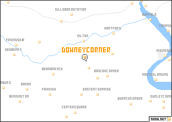 map of Downey Corner