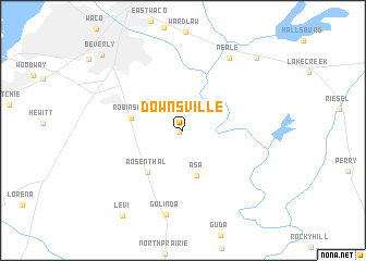 map of Downsville