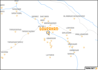 map of Dowrāhān