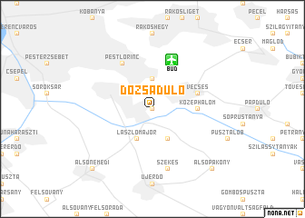 map of Dózsadůlő
