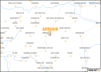 map of Drăghia