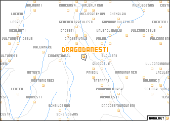 map of Dragodăneşti