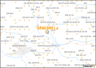 map of Dragomelj