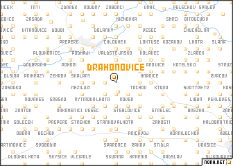 map of Drahoňovice