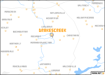 map of Drakes Creek