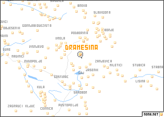 map of Dramešina