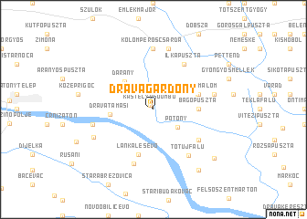 map of Drávagárdony