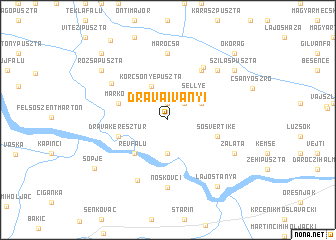 map of Drávaiványi