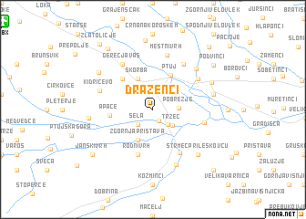 map of Draženci