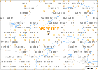 map of Dražetice