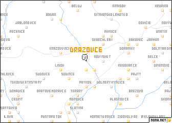 map of Drážovce