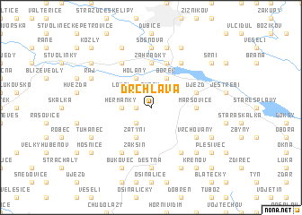 map of Drchlava