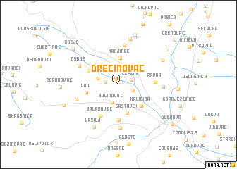 map of Drečinovac