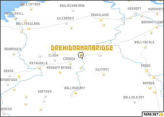 map of Drehidnaman Bridge