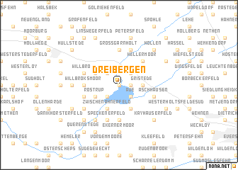 map of Dreibergen