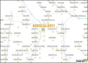 map of Dreşculeşti