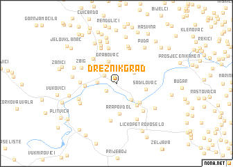 map of Drežnik Grad