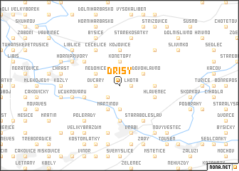 map of Dřísy