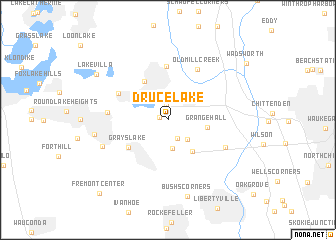 map of Druce Lake