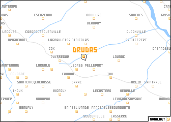 map of Drudas