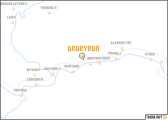 map of Drury Run